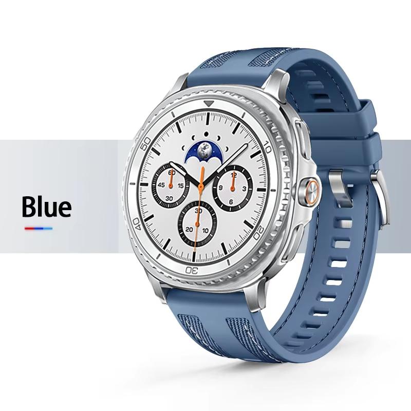 Nylon+Silikon-Armband für Samsung Galaxy Watch 8/8 Classic Armband 40mm 44mm Komposit-Armband correa Galaxy Watch Ultra 2025 47mm