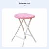 Portable Round Stool With Handle Foldable Design X-Shaped Frame Camp Seat Strongduty High Load Capacity For Adults