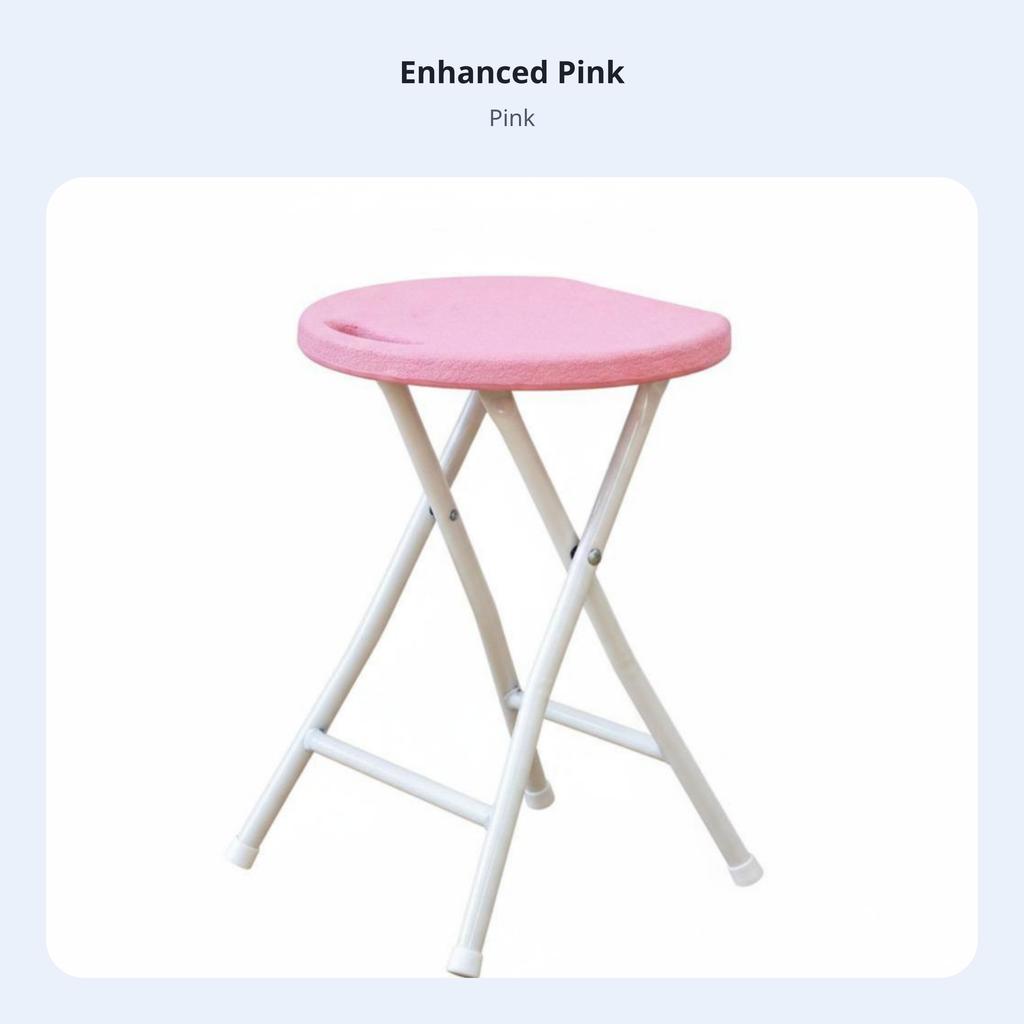 Portable Round Stool With Handle Foldable Design X-Shaped Frame Camp Seat Strongduty High Load Capacity For Adults