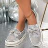 Stylish Women's Casual Shoes with Bows and Glittering Sequins A Must-have for Charming Outings Shoes for Women Elegant
