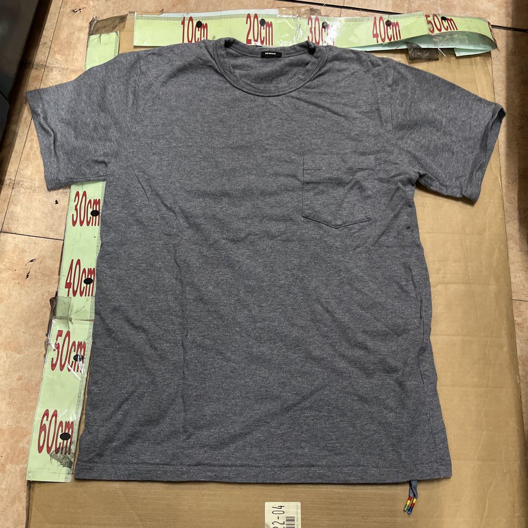 

[Б/У] Однотонная серая футболка DENHAM с карманом