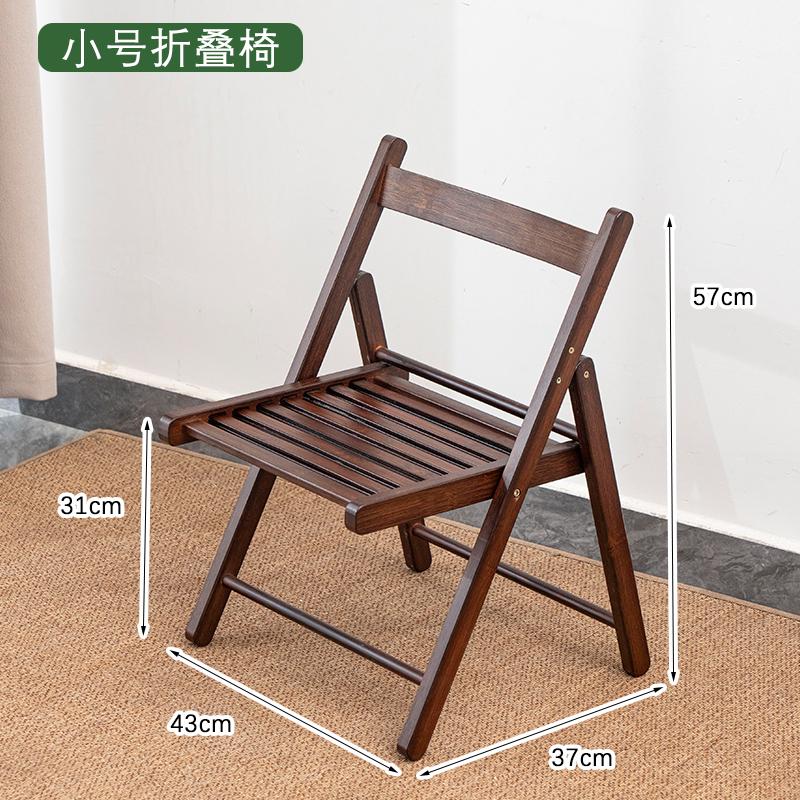 Foldable Wooden Chair - Nordic Style Dining Armchair, Portable Computer Chair for Home Office, Compact Stool with Backrest
