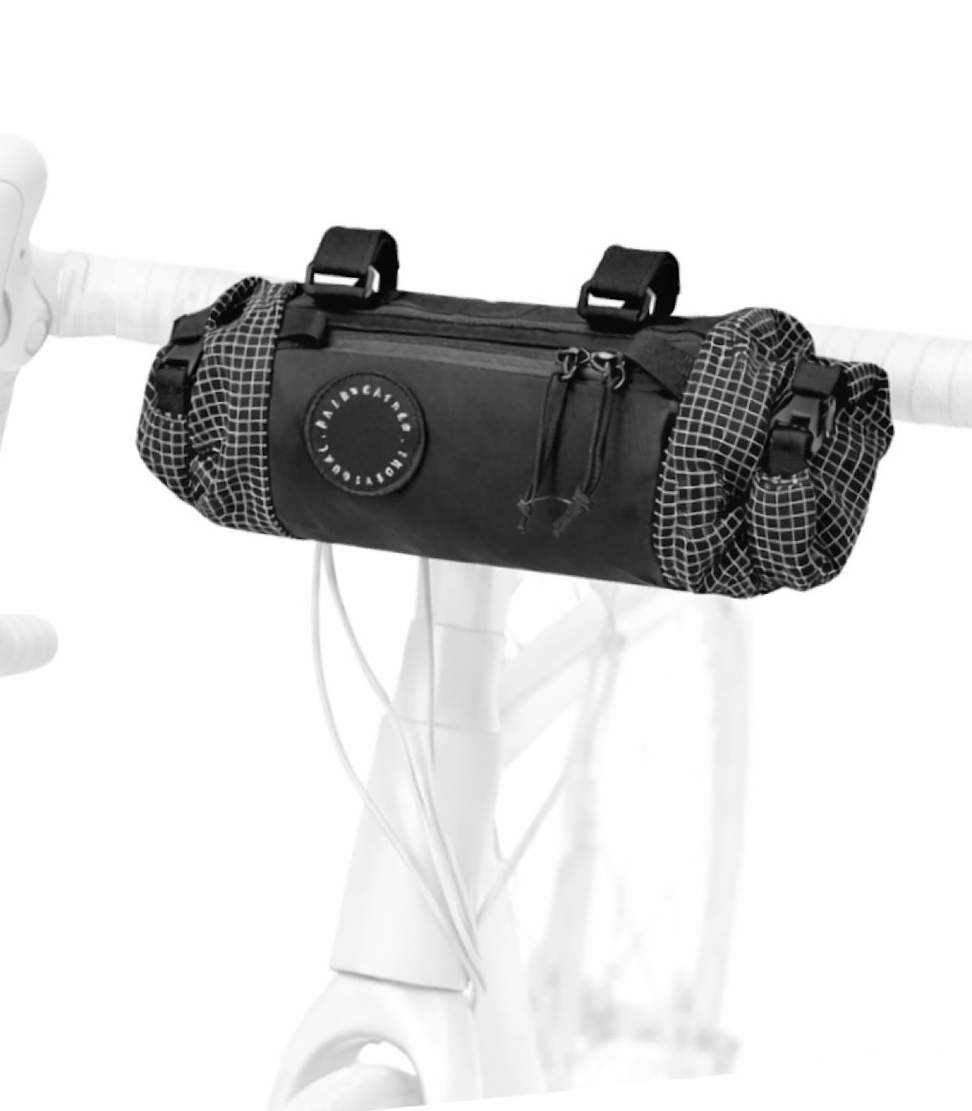 

FAIRWEATHER Road Bar Bag - A handlebar bag perfectly sized for drop handlebars. Features a roll-top closure on both sides. Bicycle case/bag (Black/X-P