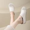 French bag head slippers summer new hole shoes hollow Roman mesh shoes one pedal sandals popular wedge heel women's shoes