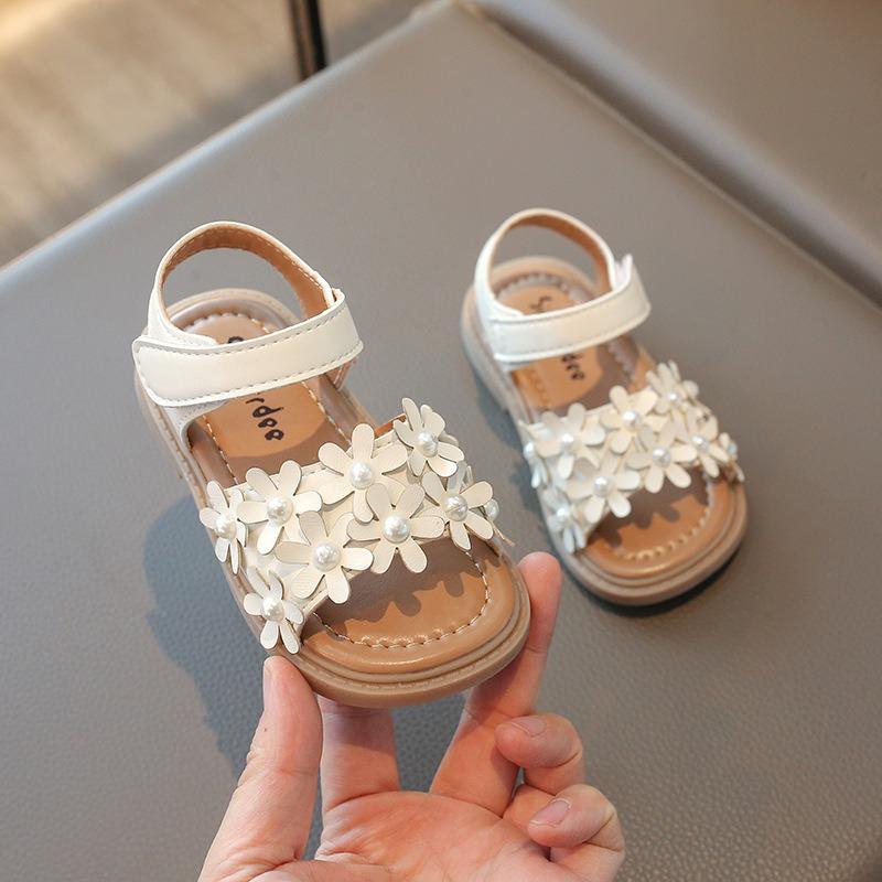 

New Summer Girls Shoes, Floral Princess Korean Style Beach Sandals, Soft Sole Toddler Baby Sandals 31