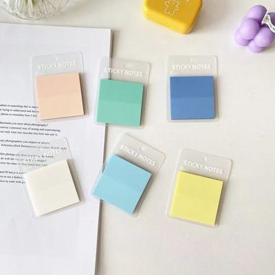 Reusable Clear PET Square Memo Pads Removable Self-Adhesive Page Marker