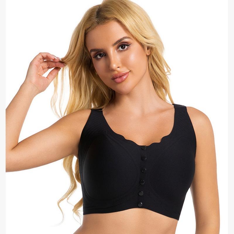Roupa Íntima Plus Size Europeia e Americana Sutiã de Amamentação com Fecho Frontal Sutiã Fino de Copa Grande