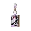 Applicable to Samsung Z flip1 mobile phone case, electroplated leather bracket, shoulder strap flip1 strap, anti-drop all-inclusive protective case.