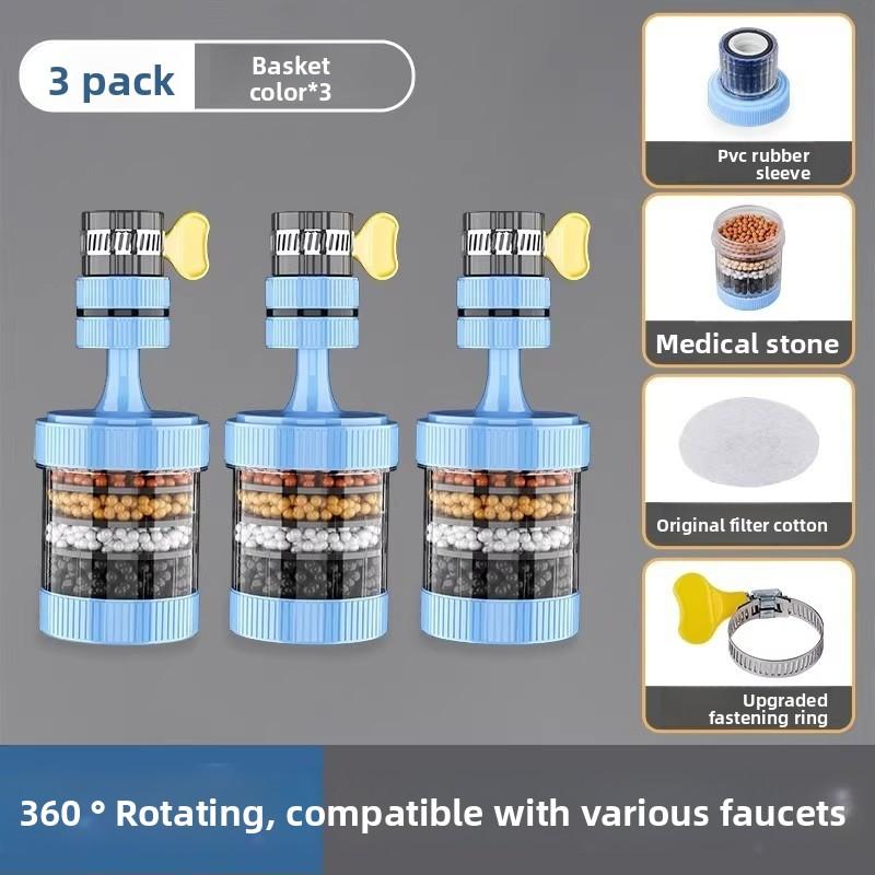 Filtr do kranu z 6-warstwową filtracją – Oszczędzający wodę, zapobiegający rozpryskiwaniu (Kamień Mafanowy) do kuchni