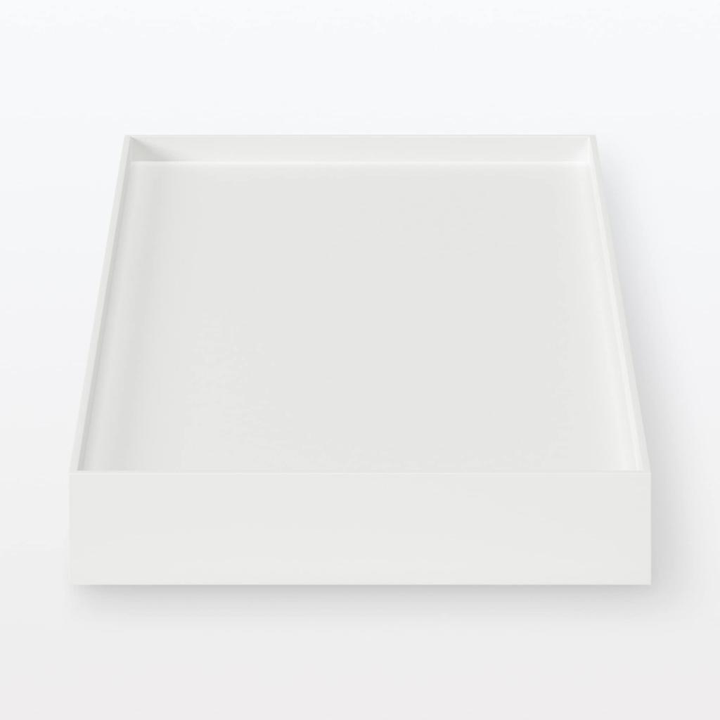 MUJI Recycled Polypropylene File Box Standard Lid with White for 15cm Width Casters, Gray, (NCE51A3A)