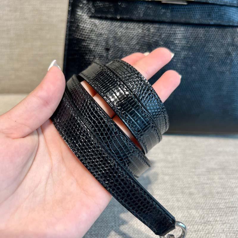 Lizard Pattern Leather Bag Second Generation 25cm Portable Shoulder Messenger Bag Commuter Bag Simple and Fashionable