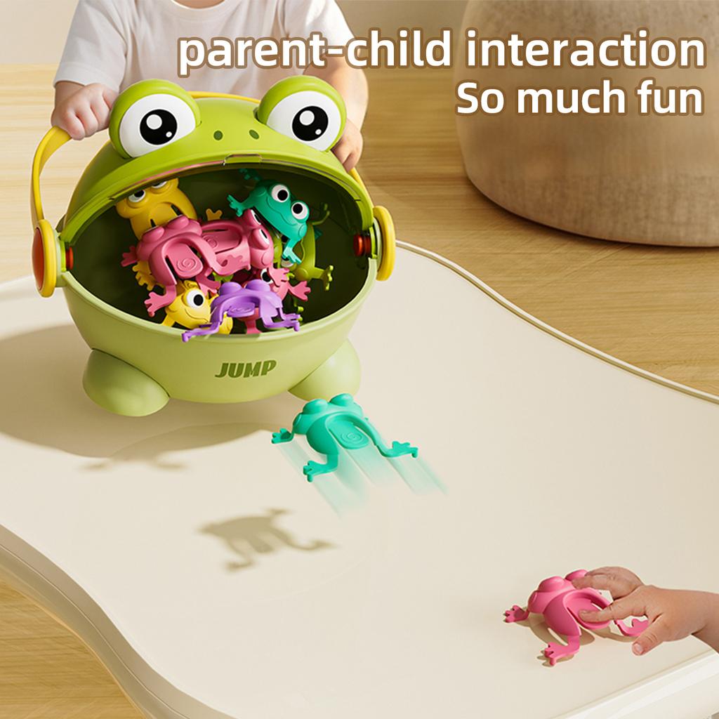 Children's Jumping Little Frog Baby Educational Press-and-jump Frog Can Jump Green Toad Parent-child Toy Interactive Game