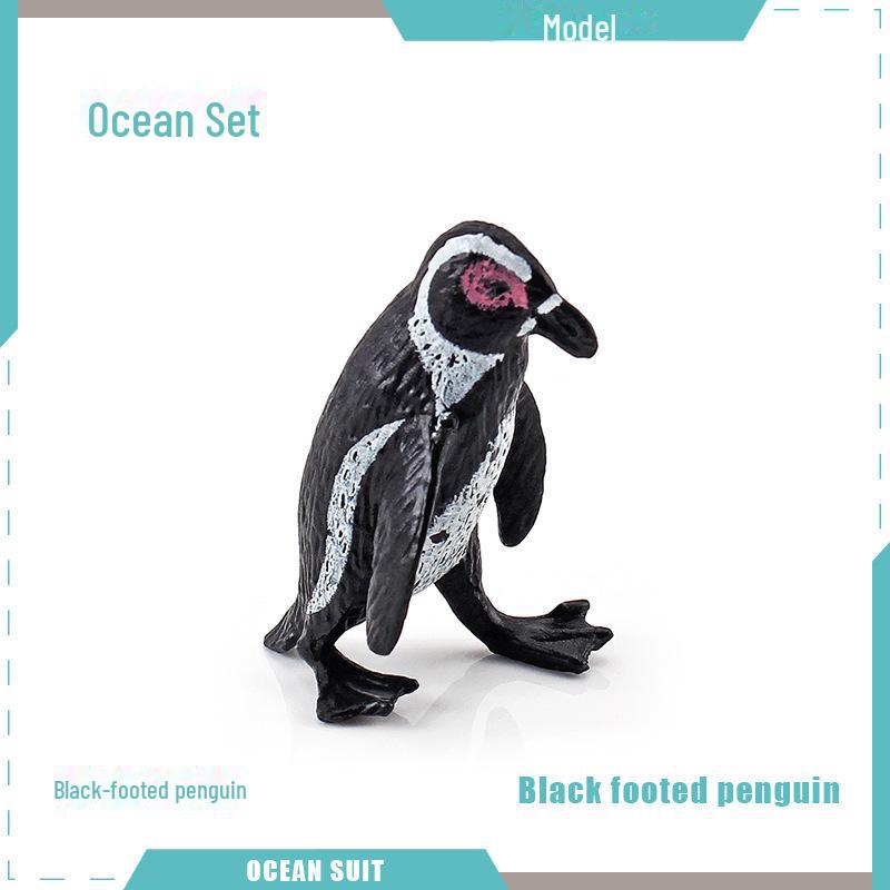 Marine Animal Model Set: Shark, Turtle, Dolphin, Whale, Penguin, Crab, and Seabed Creatures
