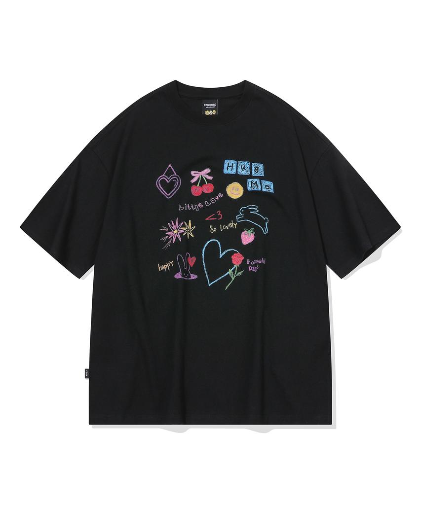 CPGN STUDIO Dtp Cherry Hug Short Sleeve T-Shirt Black