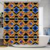Blue Red Gold Geometric Shower Curtain Waterproof Home Decor Bathroom Decoration Print Shower Caddies 3d Printed Curtains Blue W