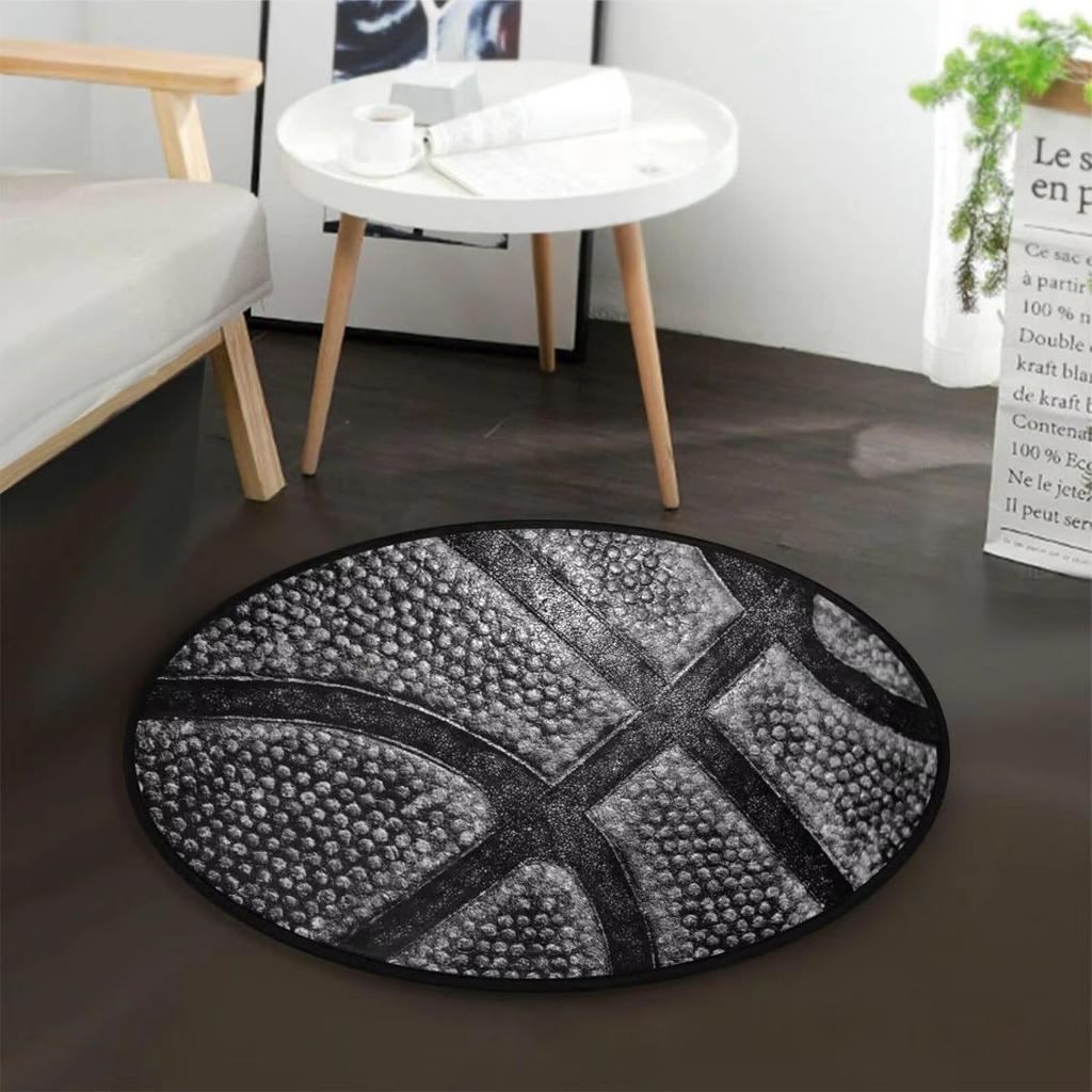 Sportball Realistischer Basketball Baseball Fußball Runde Matte Rutschfester Teppich Teppich für Wohnzimmer Spielzimmer Heimdekoration Schlafzimmerteppiche