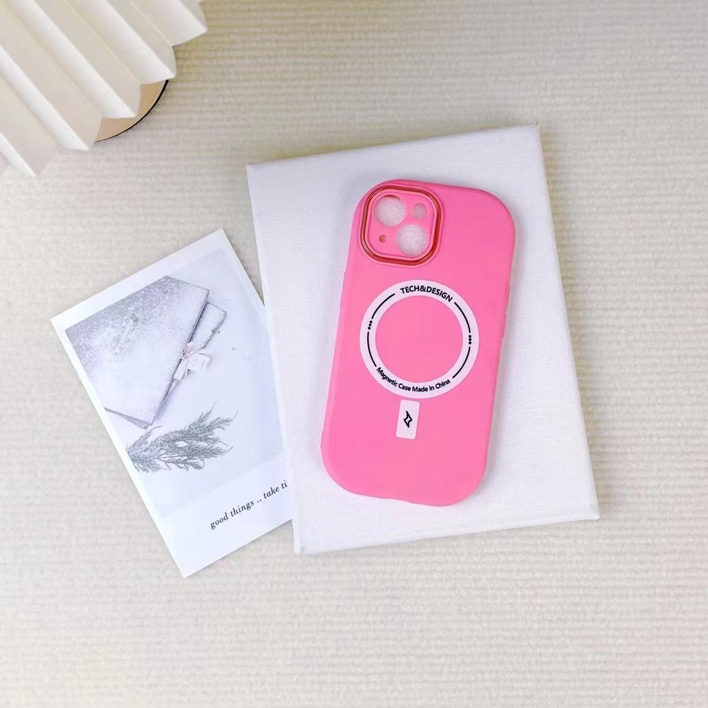 Applicable To Apple 16 Little Fat Girl Magnetic Mobile Phone Case Iphone14 Wireless Charging Protective Case 13 Dopamine Soft Case