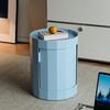 Modern Minimalist Multi-Function Bedside Cabinet, Vintage Mobile Side Table, Large Capacity Storage Box, Snack Organizer
