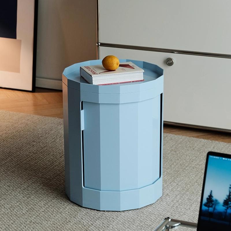 Modern Minimalist Multi-Function Bedside Cabinet, Vintage Mobile Side Table, Large Capacity Storage Box, Snack Organizer