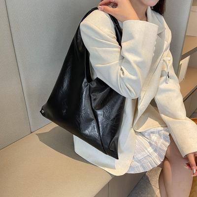 Bolsa de ombro preguiçosa de grande capacidade, nicho super macio, bolsa tote portátil, moda, bolsa sofá macia, feminina