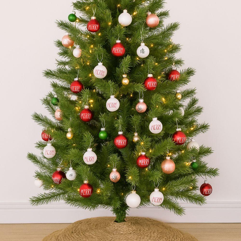 Hanging Glass Christmas Ball Ornaments Painted Christmas Spheres Pendant  Xmas Tree Decoration