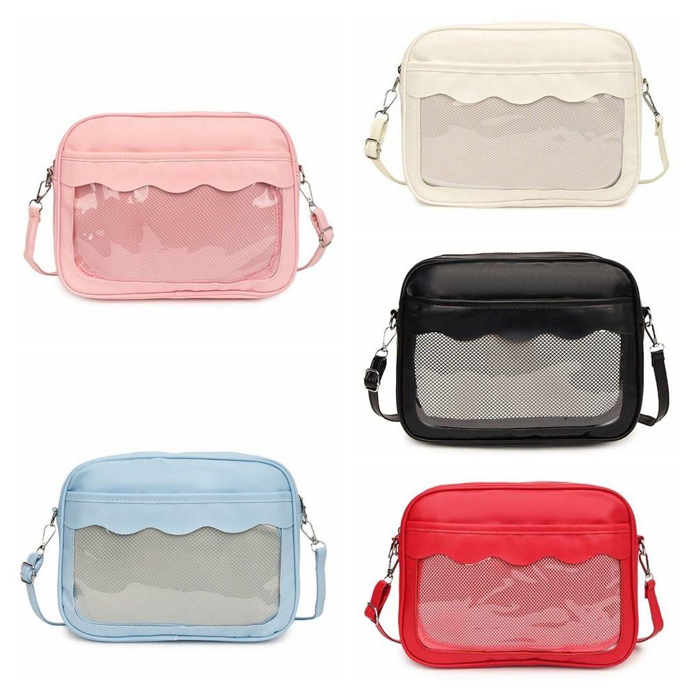 Y2K Transparent Ita Bag Large Capacity PVC Crossbody Bag Fashion JK Uniform Shoulder Bag  Daily