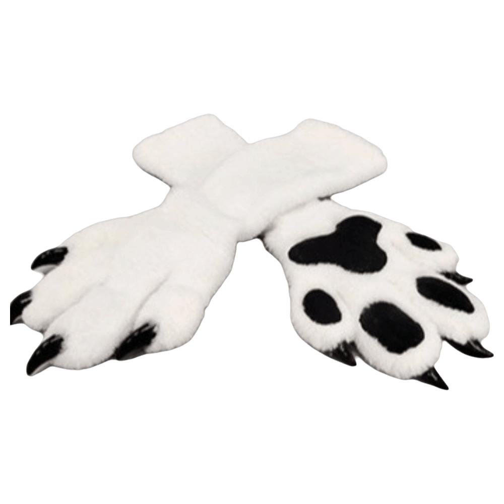 Guanto Zampa di Bestia Spesso Guanti Zampa di Gatto Peluche Lungo Guanti Artiglio di Gatto Cartone Animato Costume Cosplay