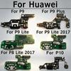USB Charging Dock Board For Huawei P8 Lite 2017 P9 P10 Plus Charger Port Flex Cable Replacement Repair Part