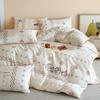 A-Class Pure Cotton Cartoon Waffle Embroidery 4-Piece Set