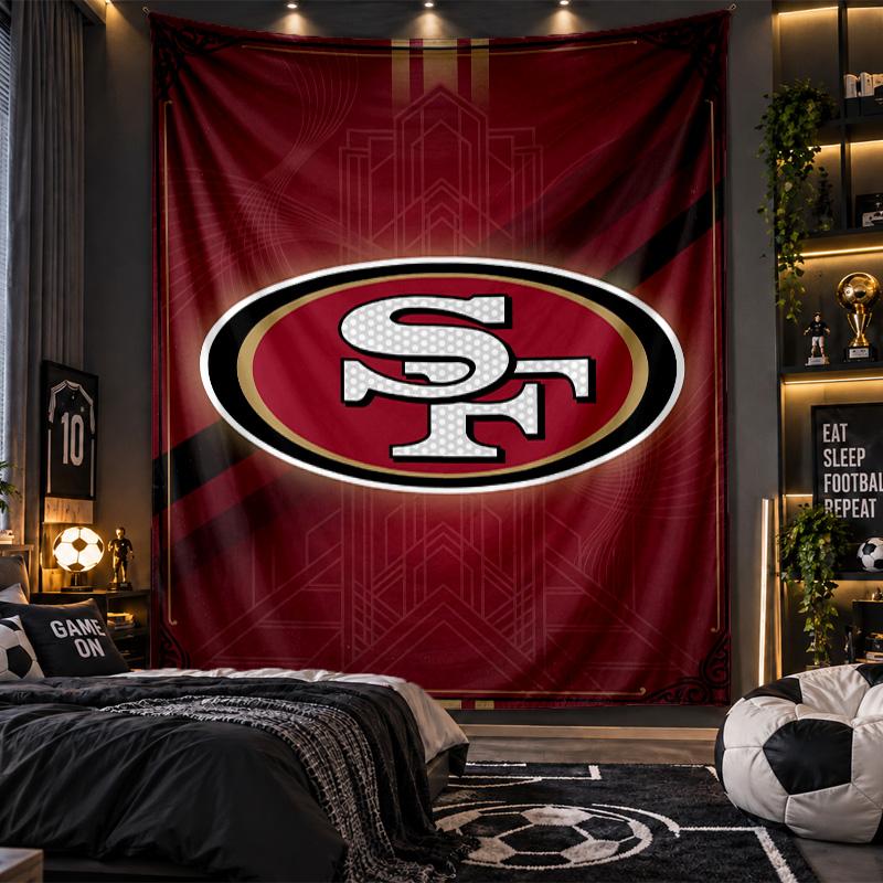 Wall Hanging Tapestry San Francisco 49ers Print Cloth for Living Room Bedroom Home Decor