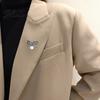 Anti-oxidation Brooch Pin Bow Shape Alloy Lapel Pin with Imitation