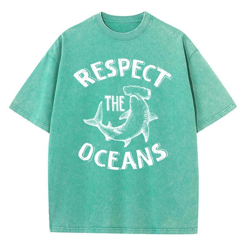 Respect The Coeans Printed Men'S Tshirt Lovely Loose Fitting T-Shirt Outdoor Retro T-Shirts Holiday Outdoor Short Sleeved
