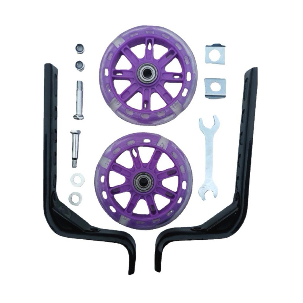 Outdoor LED Blinkendes Kinder Fahrrad Gleichgewichtstraining Rad Kinderfahrräder Stützräder 12-20" Universelle Fahrräder Seitenräder