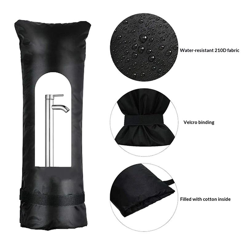 Waterproof Oxford Cloth Faucet Antifreeze Cover Winter Outdoor Water Pipe Insulation Cover Anti-icing Protective Cover