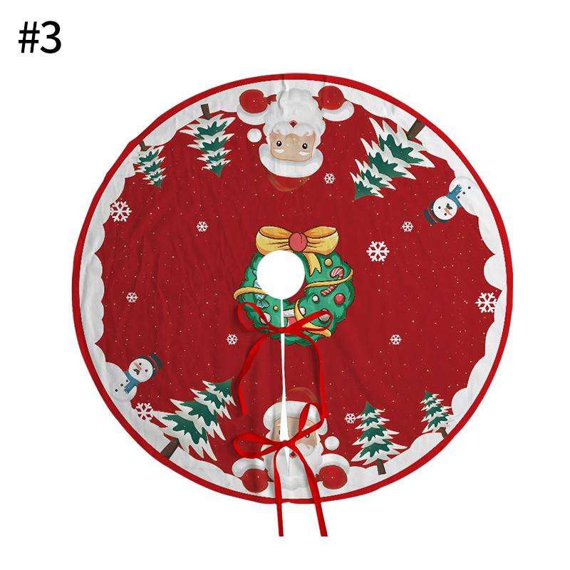 40-90cm Christmas Tree Skirt White Snowflake Xmas Tree Skirt Christmas Tree Decorative Base Carpet New Year Navidad Party Decor