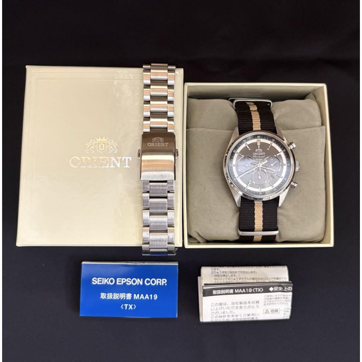 ORIENT Хронограф Orient Часы на солнечной батарее NEO70s MAA19 Seiko Нейлоновый ремешок Стальной ремешок Ручное управление SEIKO EPSON CORP.