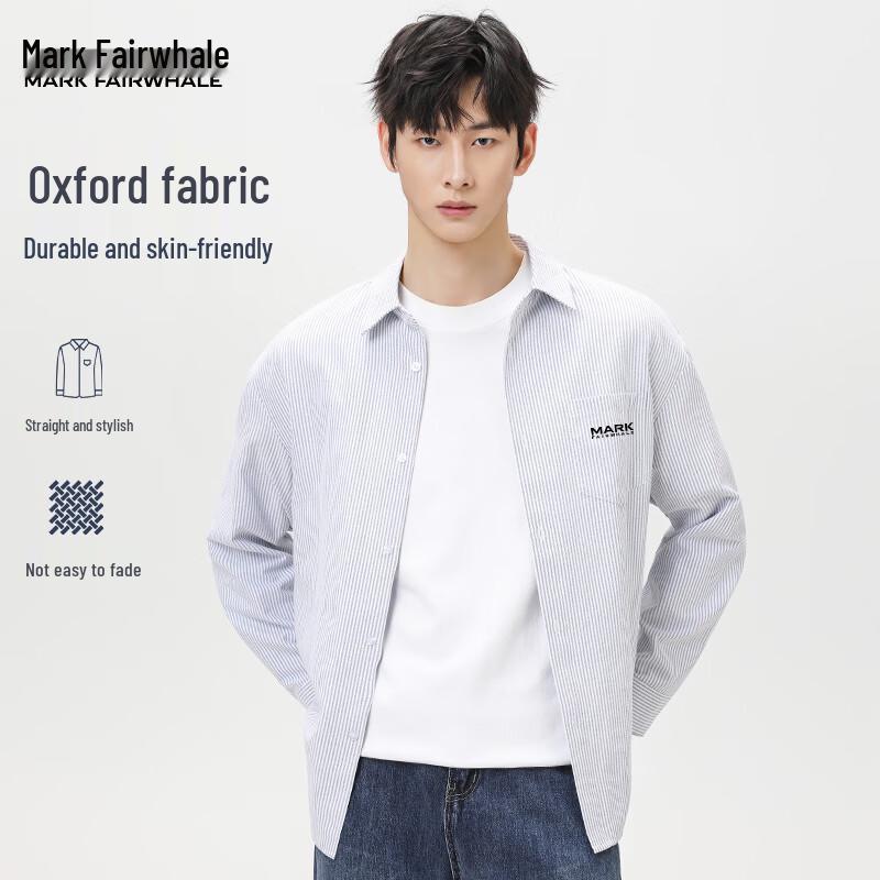 

Mark Fairwhale Men s Easy Care Striped Long-Sleeve Shirt 2XL