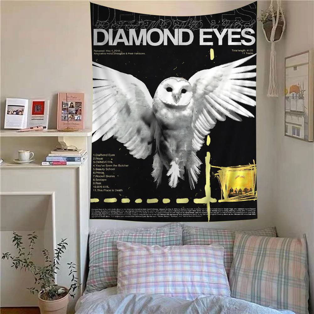DDeftones Band Anime Tapestry Hanging Tarot Hippie Wall Rugs Dorm Home Decor