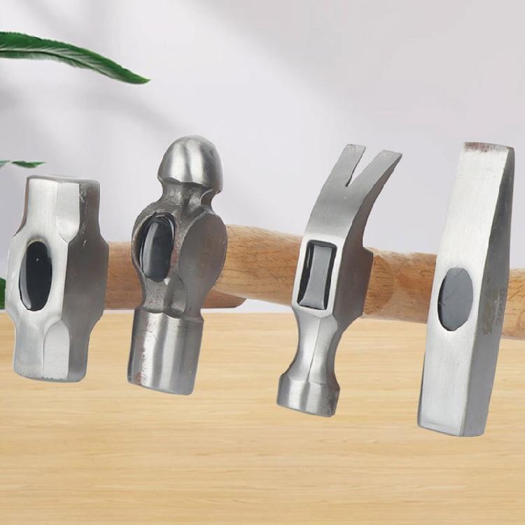 Precise Crafted Compact Hammer With Shock Absorbing Wooden Handle And Reinforced Collar For Enhancing Striking Stability
