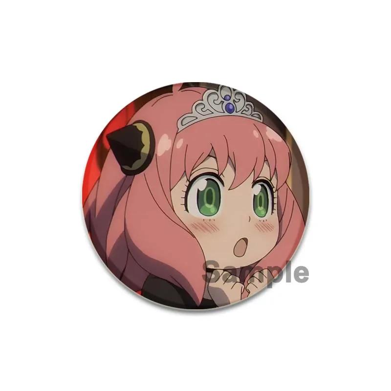 32/44/58mm SPY X FAMILY Enamel Pin Cute Anime Brooches Anya Forger Cute Head Lapel Pins Cartoon Badge Backpack Hat Jewelry Accessories Gift