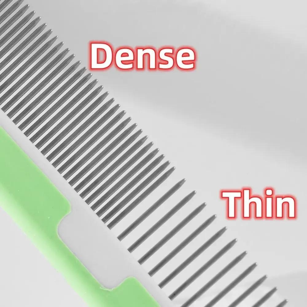 Durable Stainless Steel Pet Open Knot Comb Single Row Pet Supplies Dog Cat Pin Comb Grooming Shedding Tools Pet