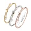 Alloy Bracelets Woman Bangle Zircon for Woman Golden Love Crystal Wedding Feminina Luxury Jewellery Gifts