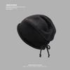Baotou Hat Men's All Match Woolen Hat Drawstring Design Pile Hat Large Head Circumference Warm Knitted Hat Trendy