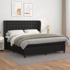 Slatted Bed Base with Mattress - Maison Exclusive - Black - 160x200 Cm - Adjustable Headboard