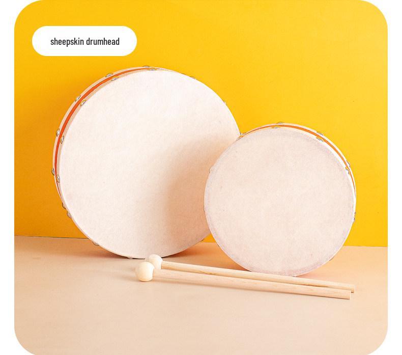 Xinjiang Dance Double-Sided Hand Drum: Kindergarten Orff Instrument Sheepskin Tambourine