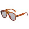 European and American large frame metal hinged toad glasses men's and women's new fashionable outdoor riding UV-proof sunglasses