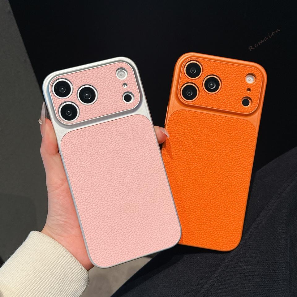 Lychee Retro Leather Phone Case For iPhone 11 12 13 14 15 16 17 Pro Max Air 15 16 14 Plus  Shockproof Hard Protector Cover