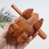 Wooden Lucky Frog Thailand Traditional Craft Croaking Musical Instrument Home Office Decor Fengshui Carved Ornament Kid Toy Gift