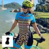 Professional Bicycle Onesie Summer Women's Short-sleeved Mountain Bike Road Bike, Comfortable Cycling Suit