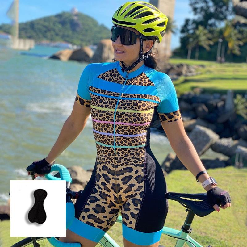 Professional Bicycle Onesie Summer Women's Short-sleeved Mountain Bike Road Bike, Comfortable Cycling Suit